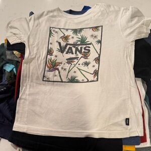 Vans Kids White Tropical Graphic Tee